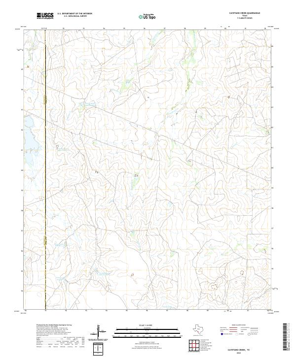 US Topo 7.5-minute map for Cayetano Creek TX