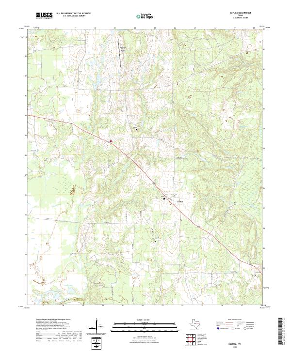 US Topo 7.5-minute map for Cayuga TX
