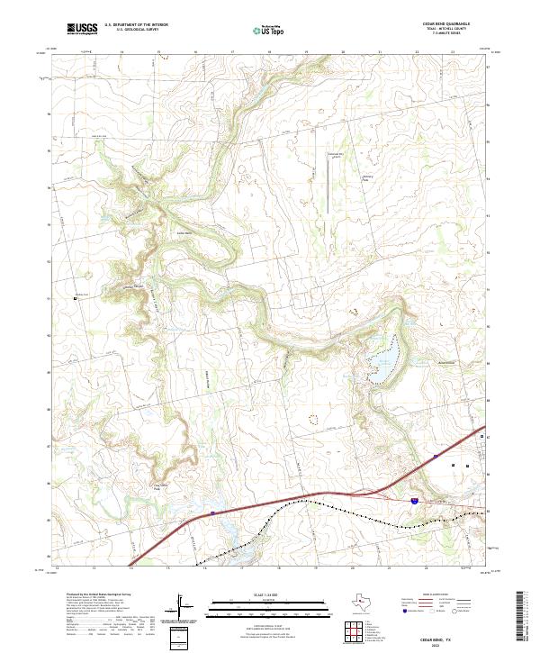 US Topo 7.5-minute map for Cedar Bend TX