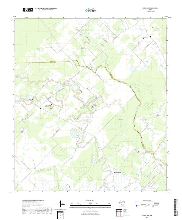 US Topo 7.5-minute map for Cedar Lane TX