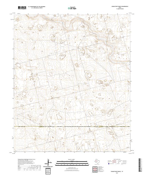 US Topo 7.5-minute map for Cedar Point Ranch TX