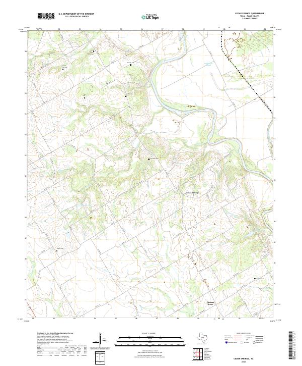 US Topo 7.5-minute map for Cedar Springs TX