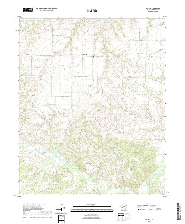 US Topo 7.5-minute map for Cee Vee TX