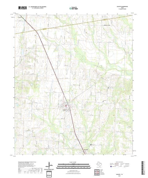 US Topo 7.5-minute map for Celeste TX