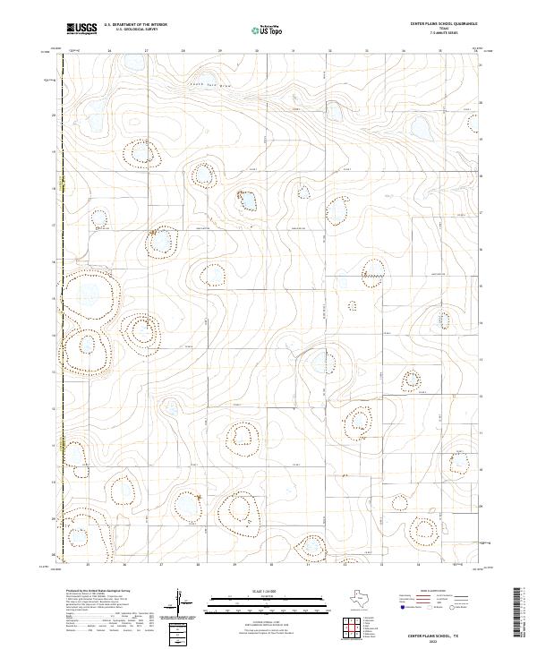 US Topo 7.5-minute map for Center Plains School TX