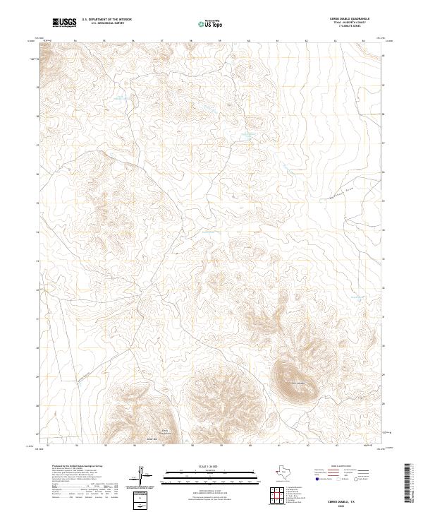 US Topo 7.5-minute map for Cerro Diablo TX