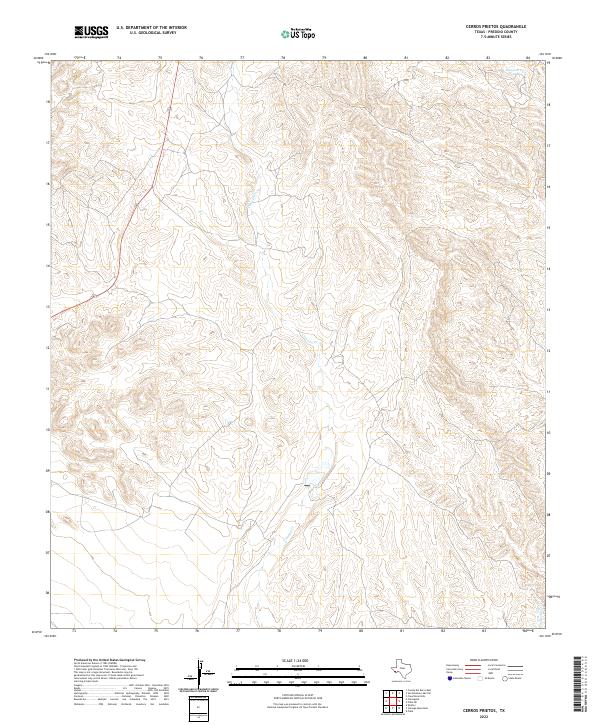 US Topo 7.5-minute map for Cerros Prietos TX