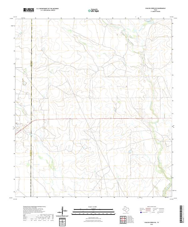 US Topo 7.5-minute map for Chacon Creek NE TX