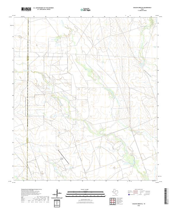 US Topo 7.5-minute map for Chacon Creek SE TX
