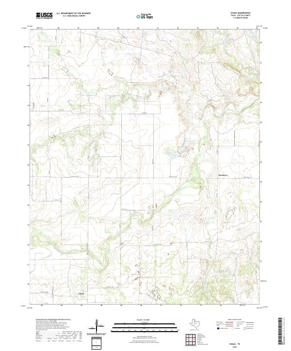 US Topo 7.5-minute map for Chalk TX