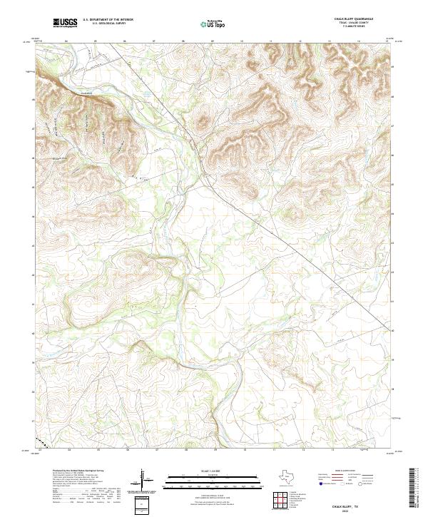 US Topo 7.5-minute map for Chalk Bluff TX