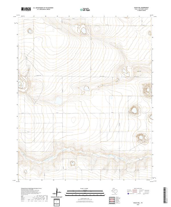 US Topo 7.5-minute map for Chalk Hill TX