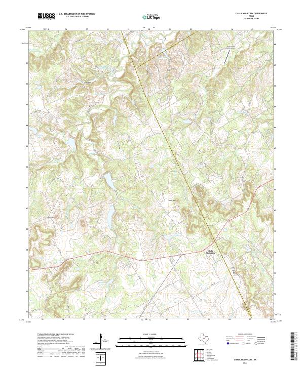 US Topo 7.5-minute map for Chalk Mountain TX