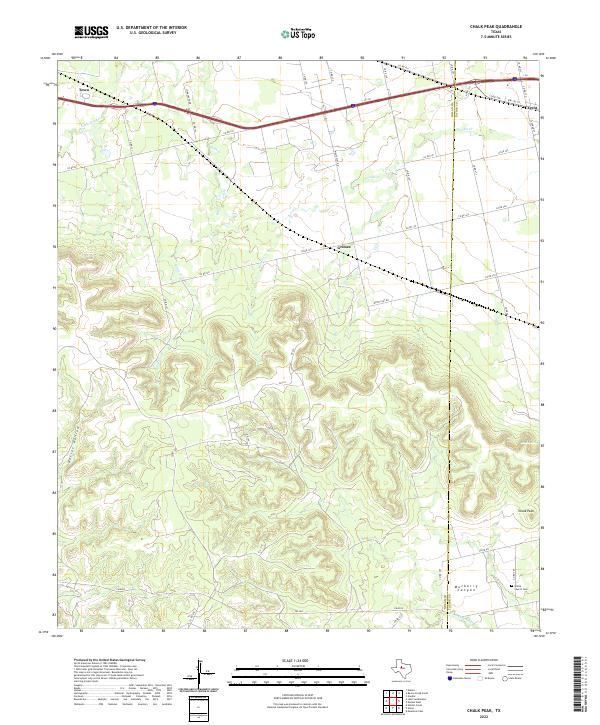 US Topo 7.5-minute map for Chalk Peak TX