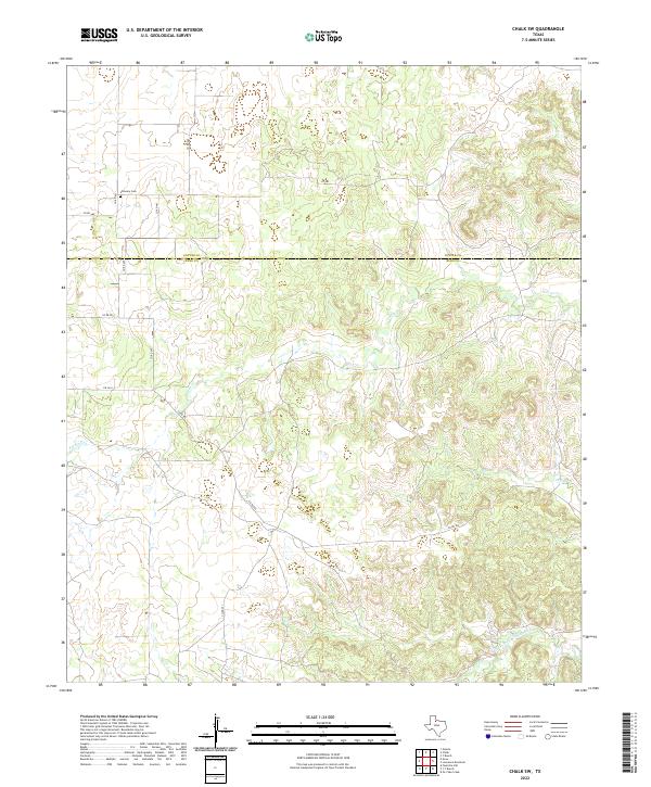US Topo 7.5-minute map for Chalk SW TX