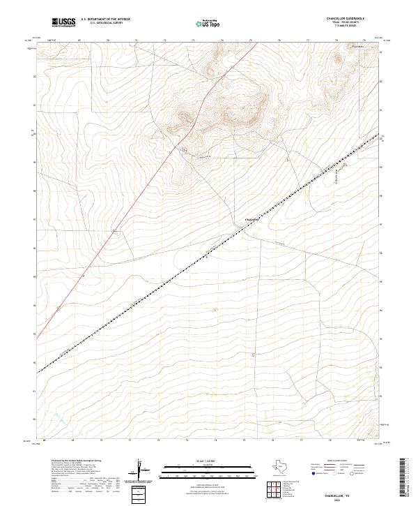US Topo 7.5-minute map for Chancellor TX