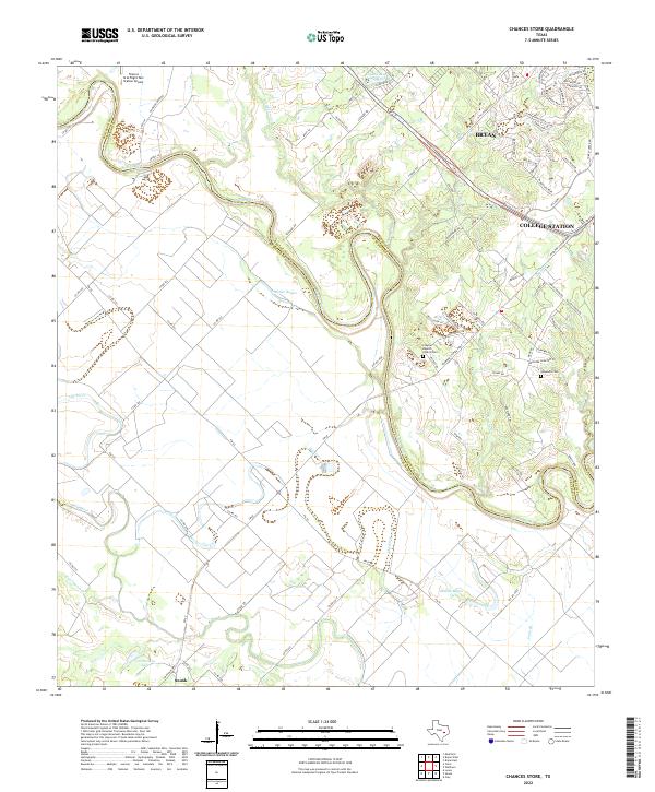 US Topo 7.5-minute map for Chances Store TX