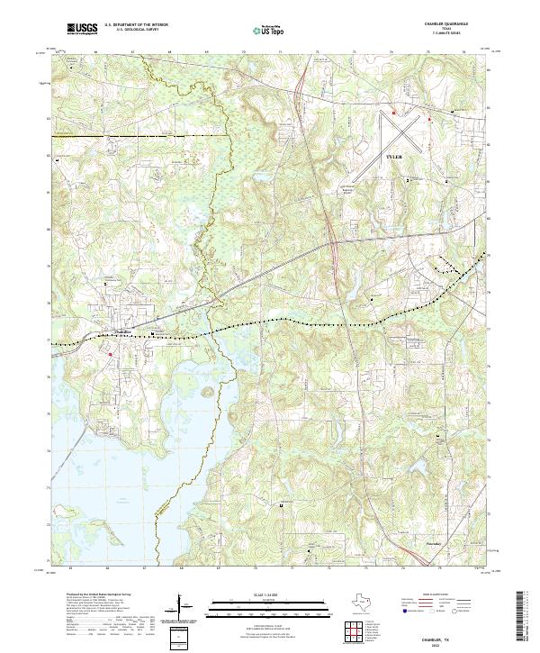 US Topo 7.5-minute map for Chandler TX
