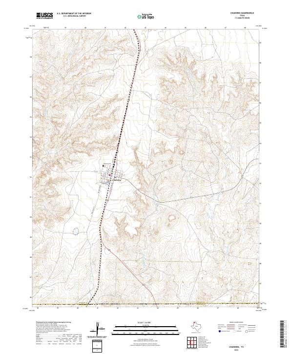 US Topo 7.5-minute map for Channing TX