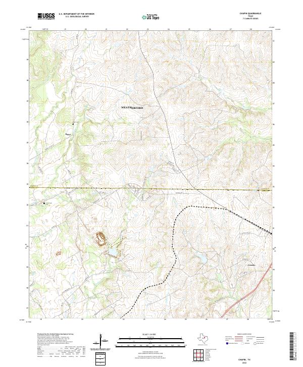 US Topo 7.5-minute map for Chapin TX