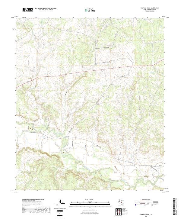 US Topo 7.5-minute map for Chapman Draw TX