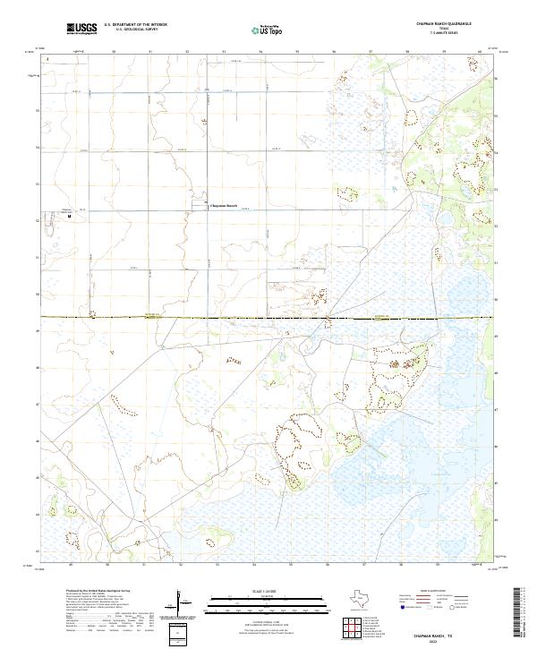US Topo 7.5-minute map for Chapman Ranch TX