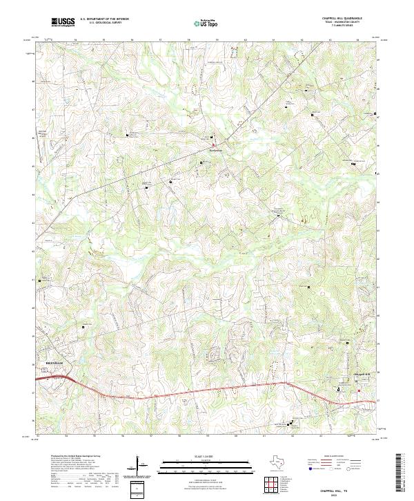 US Topo 7.5-minute map for Chappell Hill TX
