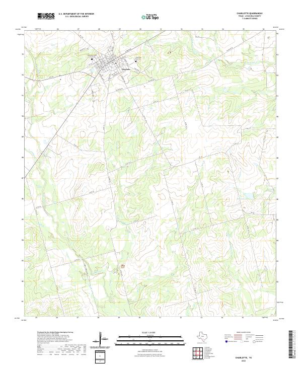 US Topo 7.5-minute map for Charlotte TX