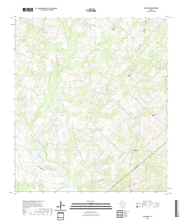 US Topo 7.5-minute map for Cheapside TX