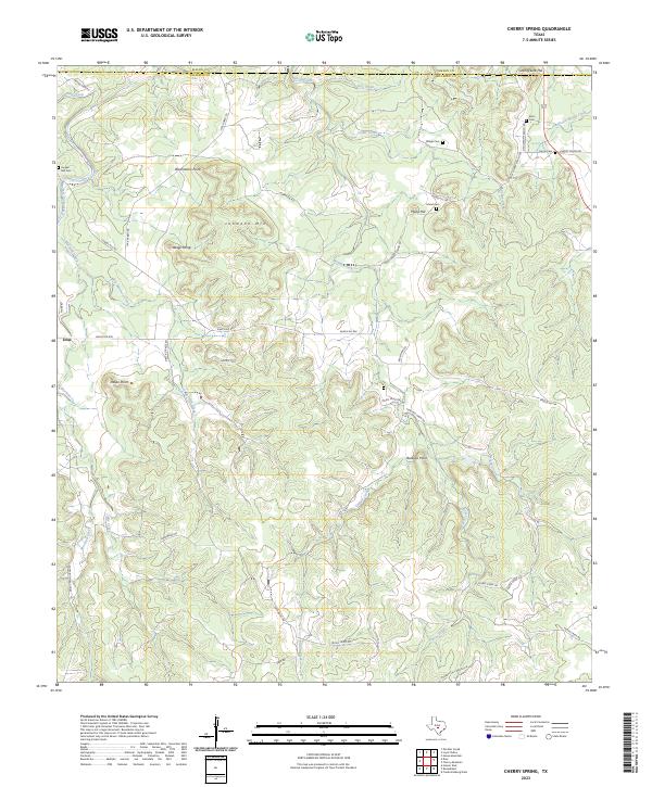 US Topo 7.5-minute map for Cherry Spring TX