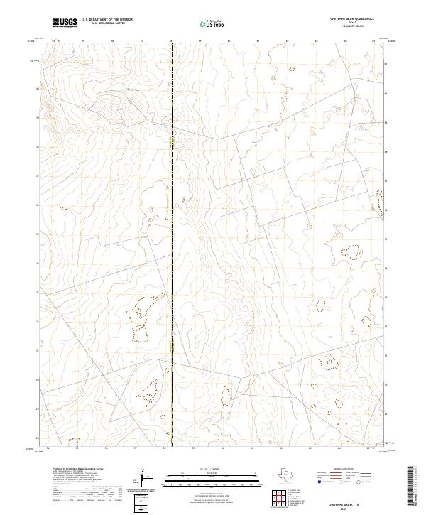 US Topo 7.5-minute map for Cheyenne Draw TX