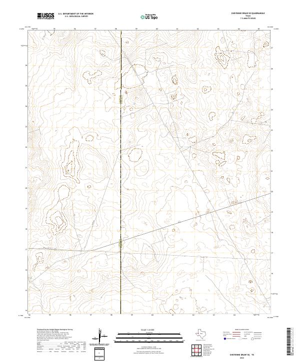 US Topo 7.5-minute map for Cheyenne Draw SE TX