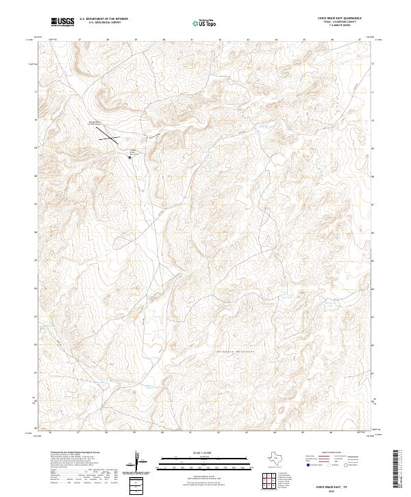 US Topo 7.5-minute map for Chico Draw East TX