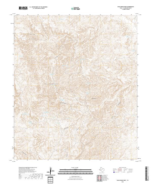 US Topo 7.5-minute map for Chico Draw West TX