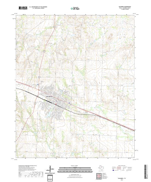 US Topo 7.5-minute map for Childress TX