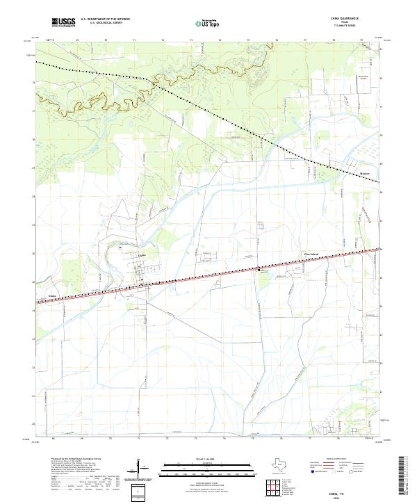 US Topo 7.5-minute map for China TX