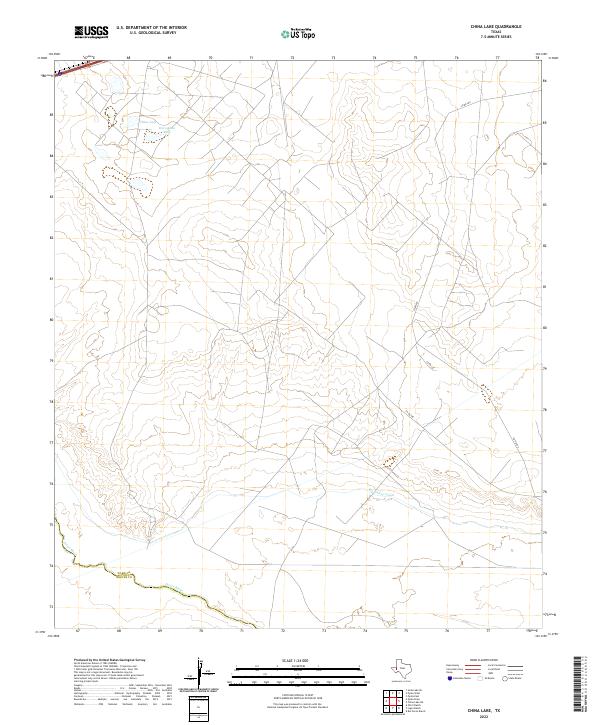 US Topo 7.5-minute map for China Lake TX