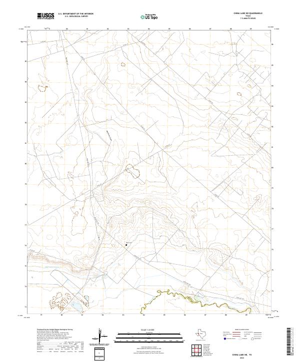 US Topo 7.5-minute map for China Lake NE TX