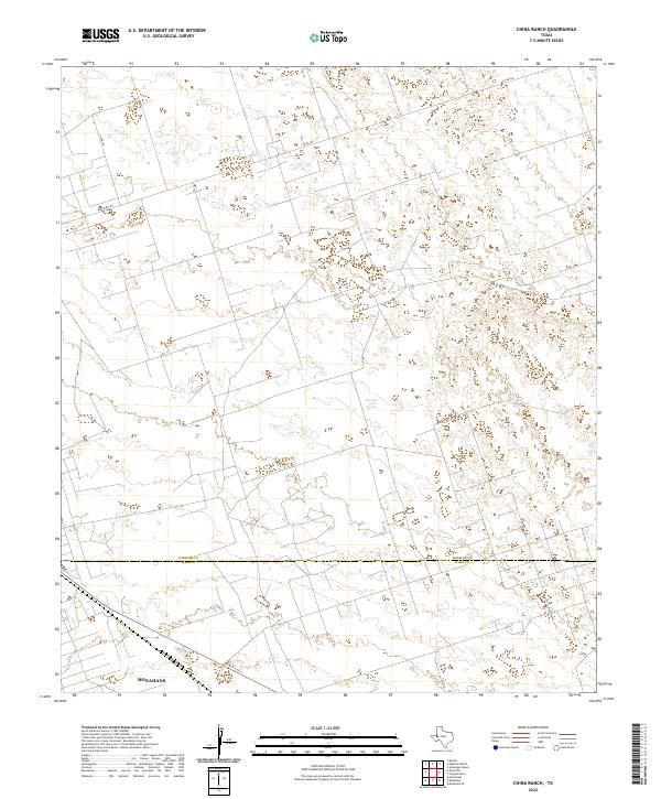 US Topo 7.5-minute map for China Ranch TX