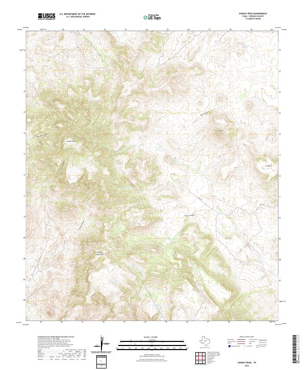 US Topo 7.5-minute map for Chinati Peak TX