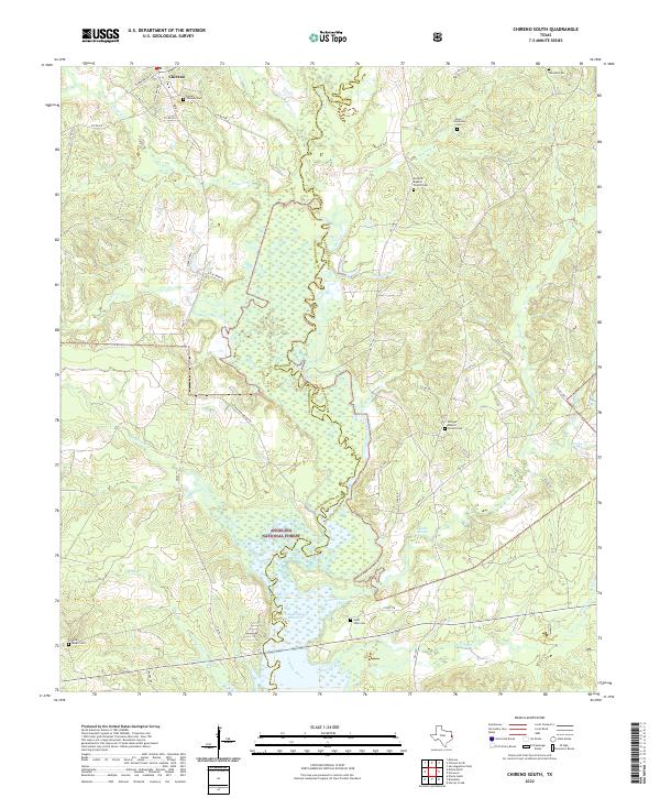 US Topo 7.5-minute map for Chireno South TX