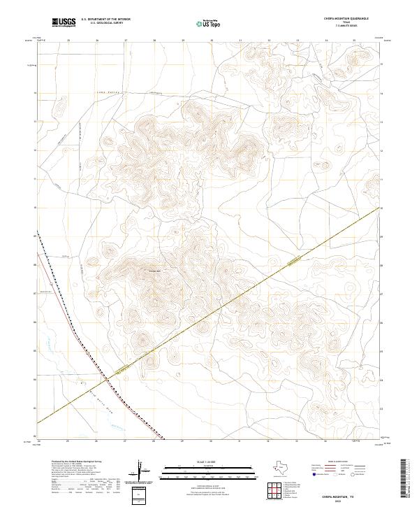 US Topo 7.5-minute map for Chispa Mountain TX