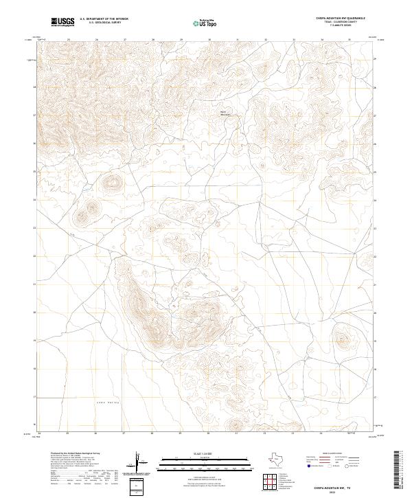 US Topo 7.5-minute map for Chispa Mountain NW TX