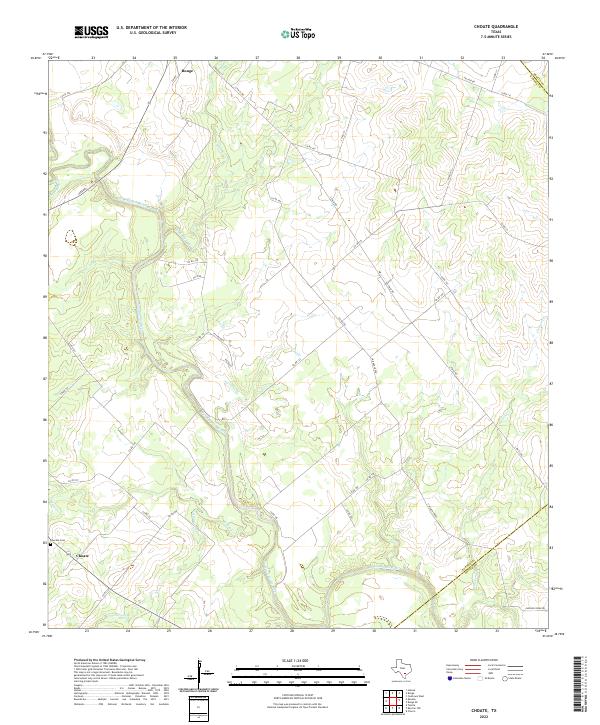 US Topo 7.5-minute map for Choate TX