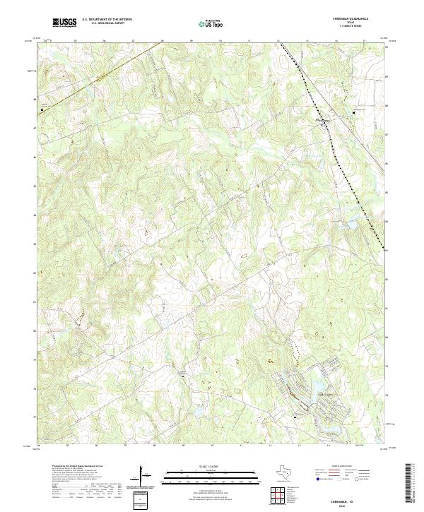 US Topo 7.5-minute map for Chriesman TX