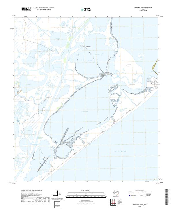 US Topo 7.5-minute map for Christmas Point TX