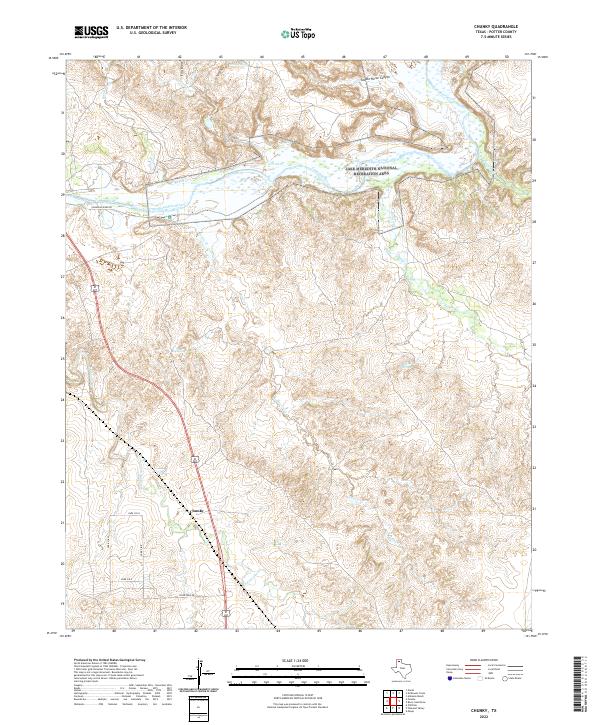 US Topo 7.5-minute map for Chunky TX