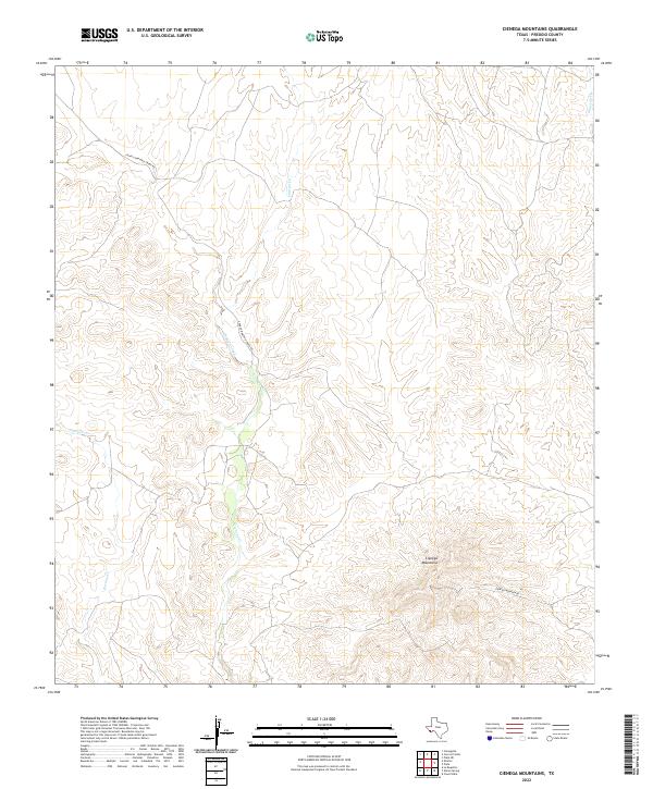 US Topo 7.5-minute map for Cienega Mountains TX