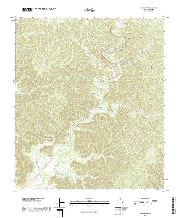 US Topo 7.5-minute map for Circle Bluff TX