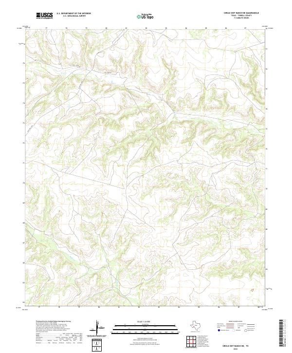 US Topo 7.5-minute map for Circle Dot Ranch NE TX